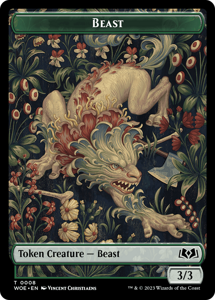 Beast Token [Wilds of Eldraine Tokens] | GrognardGamesBatavia