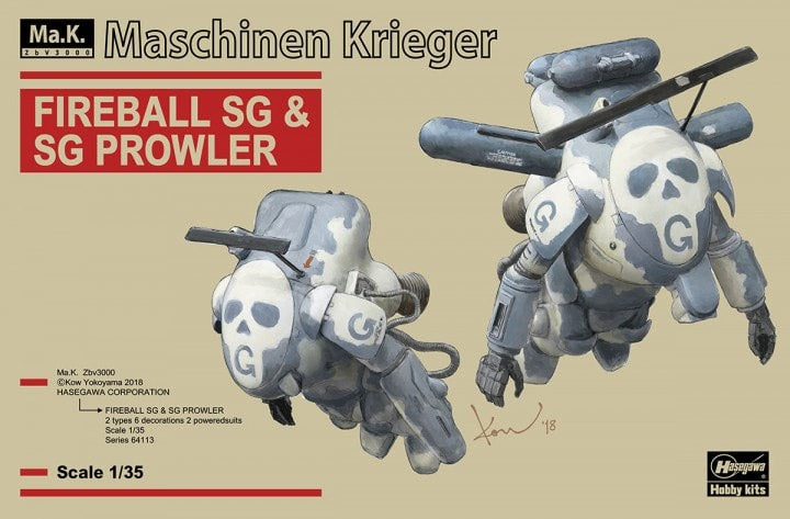 Maschinen Krieger Fireball SG & SG Prowler 1/35 Scale Model Kit by Hasegawa | GrognardGamesBatavia