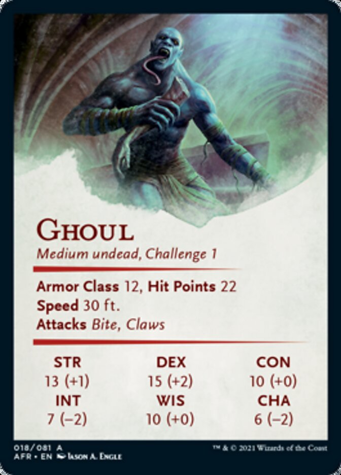 Ghoul Art Card (Gold-Stamped Signature) [Dungeons & Dragons: Adventures in the Forgotten Realms Art Series] | GrognardGamesBatavia