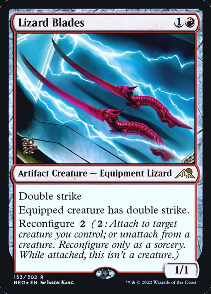 Lizard Blades [Kamigawa: Neon Dynasty Prerelease Promos] | GrognardGamesBatavia