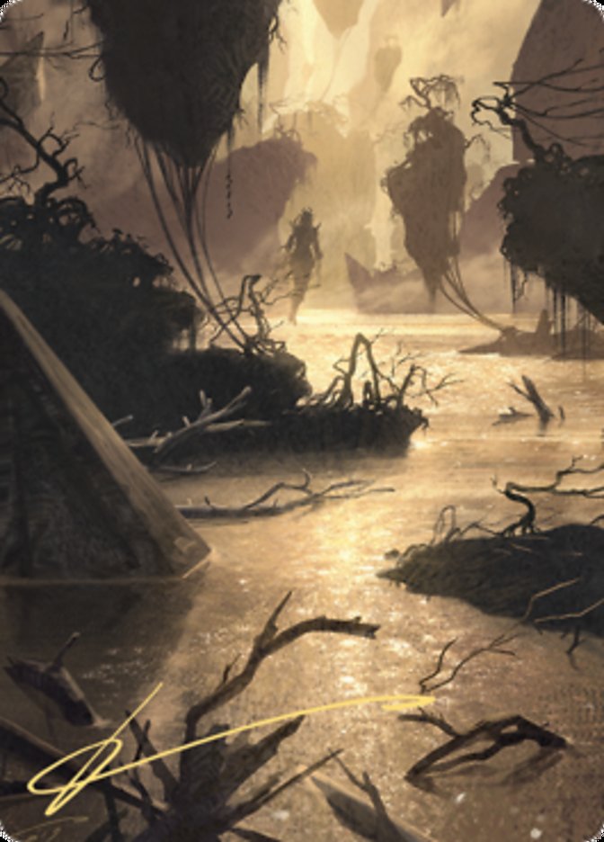 Murkwater Pathway Art Card (Gold-Stamped Signature) [Zendikar Rising Art Series] | GrognardGamesBatavia