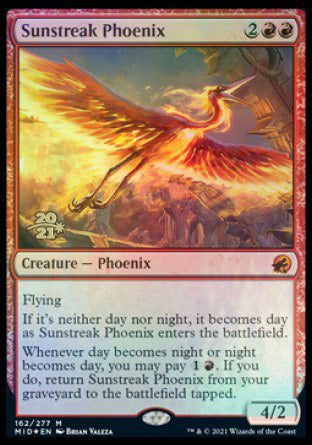 Sunstreak Phoenix [Innistrad: Midnight Hunt Prerelease Promos] | GrognardGamesBatavia