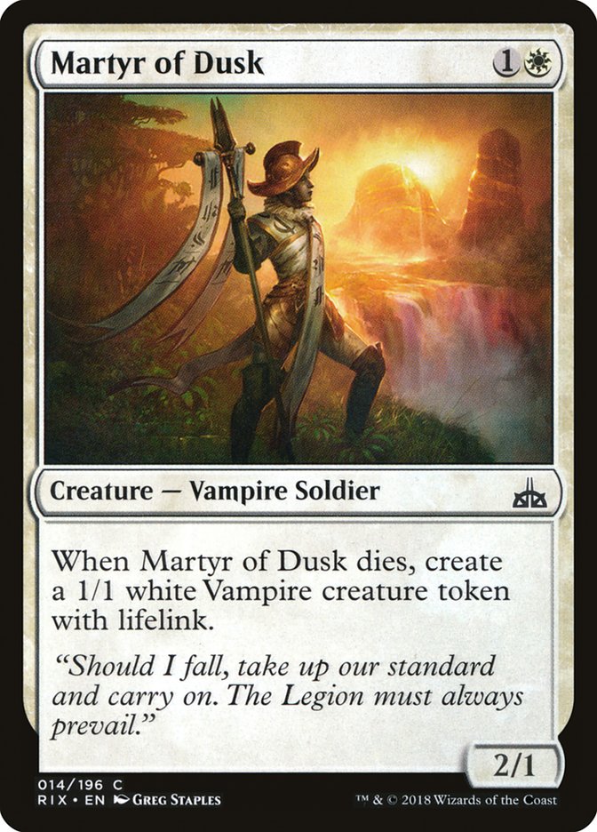 Martyr of Dusk [Rivals of Ixalan] | GrognardGamesBatavia