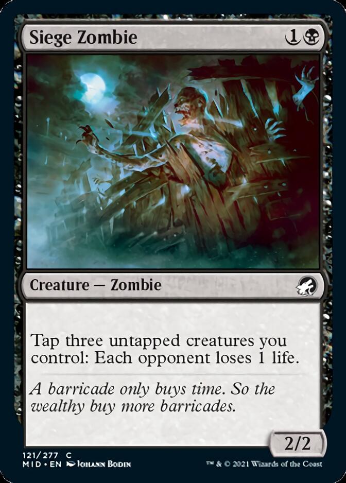 Siege Zombie [Innistrad: Midnight Hunt] | GrognardGamesBatavia