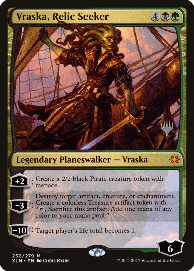 Vraska, Relic Seeker (Promo Pack) [Ixalan Promos] | GrognardGamesBatavia