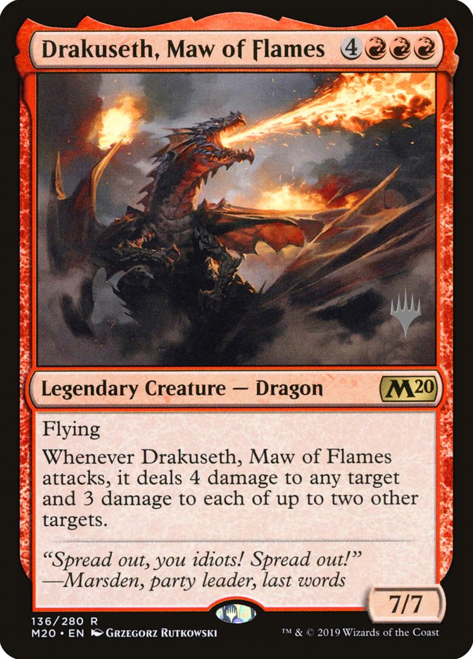 Drakuseth, Maw of Flames (Promo Pack) [Core Set 2020 Promos] | GrognardGamesBatavia