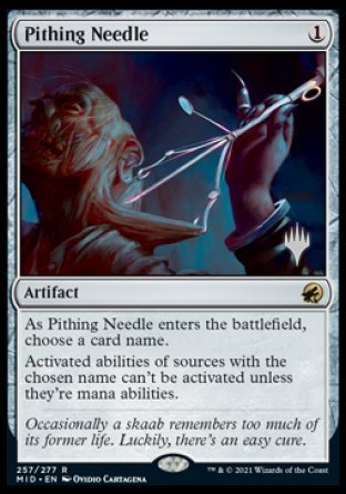 Pithing Needle (Promo Pack) [Innistrad: Midnight Hunt Promos] | GrognardGamesBatavia