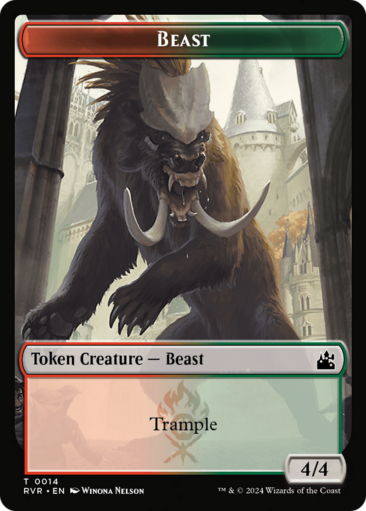 Beast Token [Ravnica Remastered Tokens] | GrognardGamesBatavia