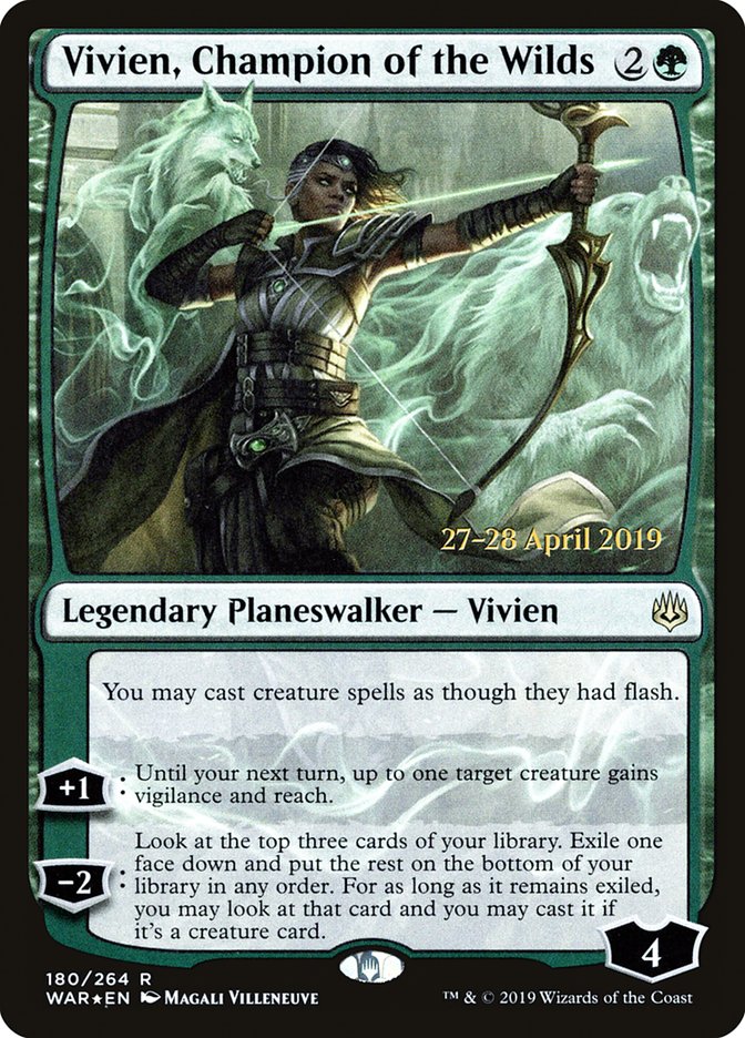 Vivien, Champion of the Wilds [War of the Spark Prerelease Promos] | GrognardGamesBatavia