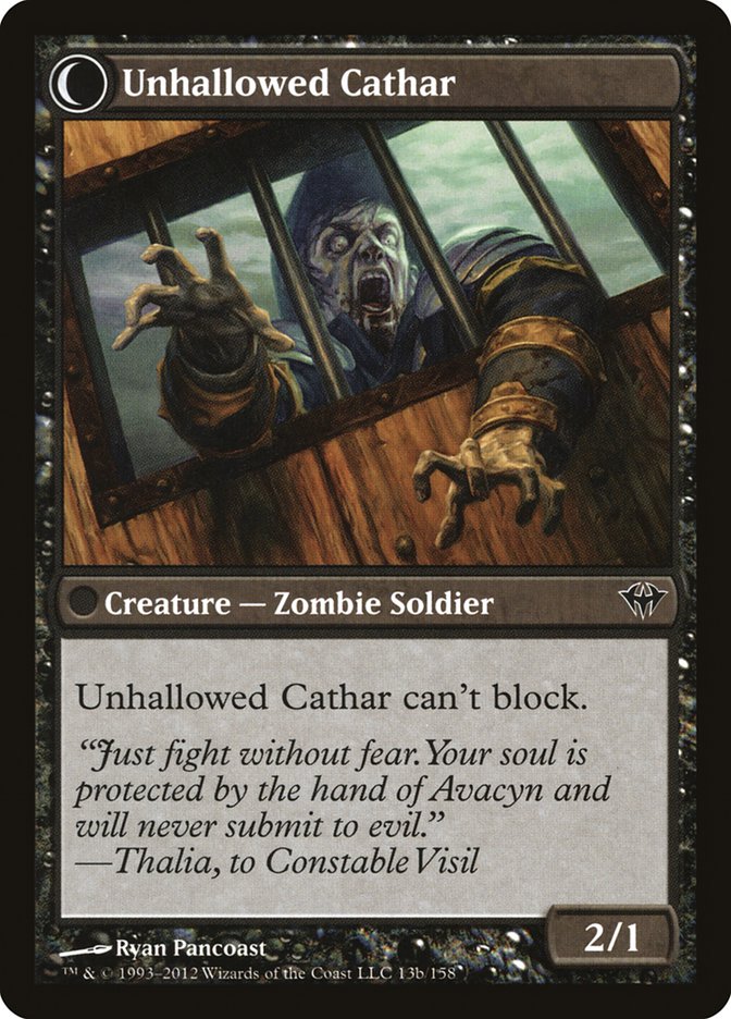 Loyal Cathar // Unhallowed Cathar [Dark Ascension] | GrognardGamesBatavia