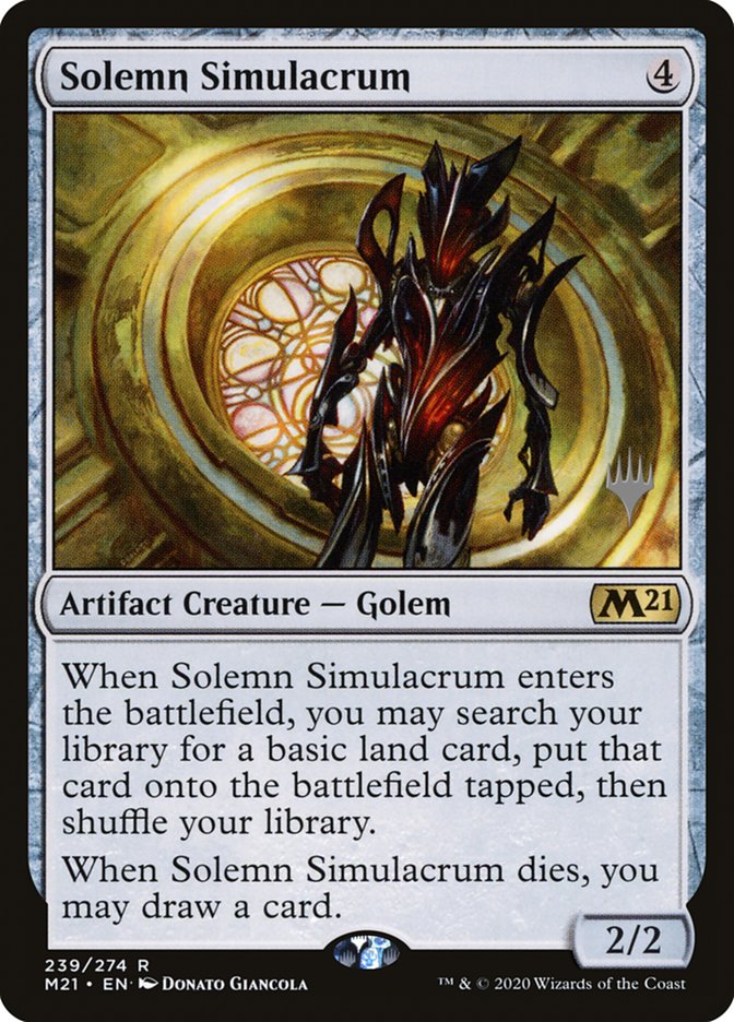 Solemn Simulacrum (Promo Pack) [Core Set 2021 Promos] | GrognardGamesBatavia