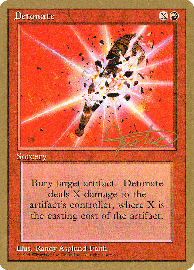 Detonate (Mark Justice) [Pro Tour Collector Set] | GrognardGamesBatavia