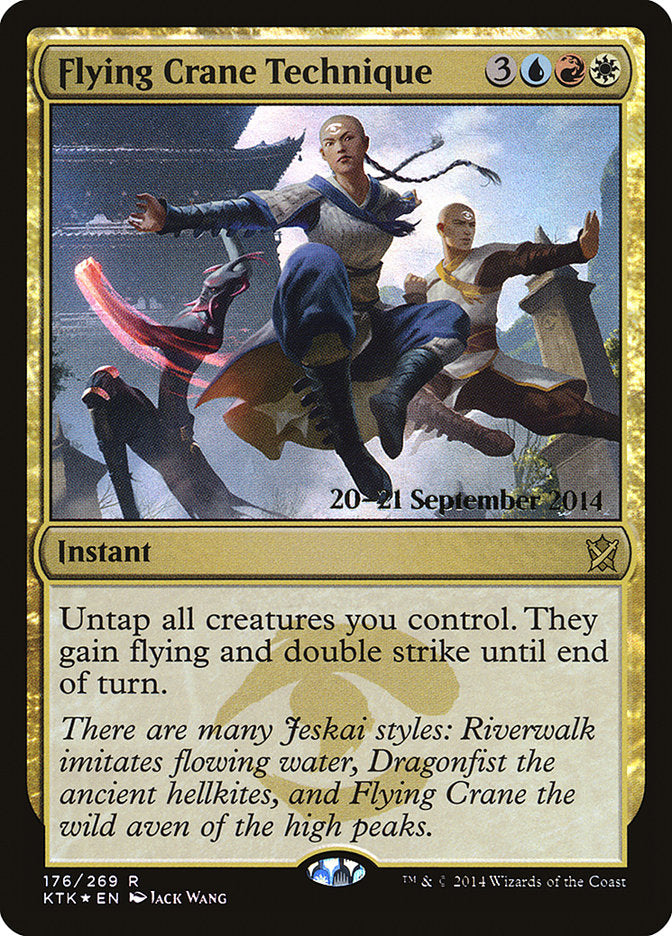 Flying Crane Technique [Khans of Tarkir Prerelease Promos] | GrognardGamesBatavia