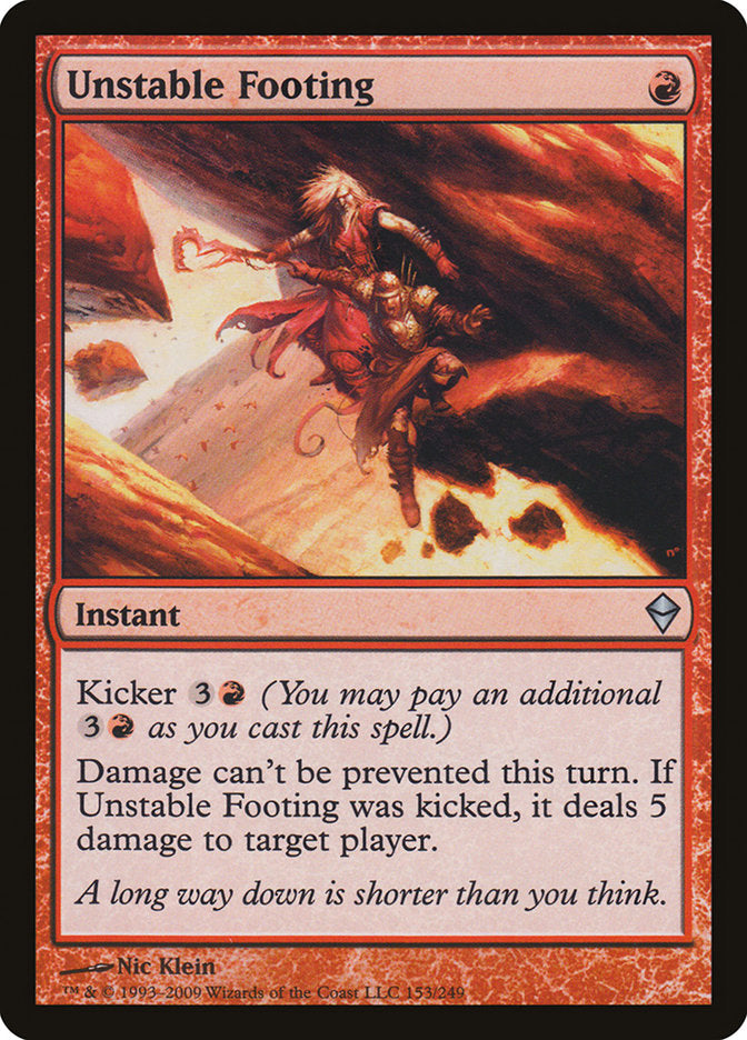 Unstable Footing [Zendikar] | GrognardGamesBatavia