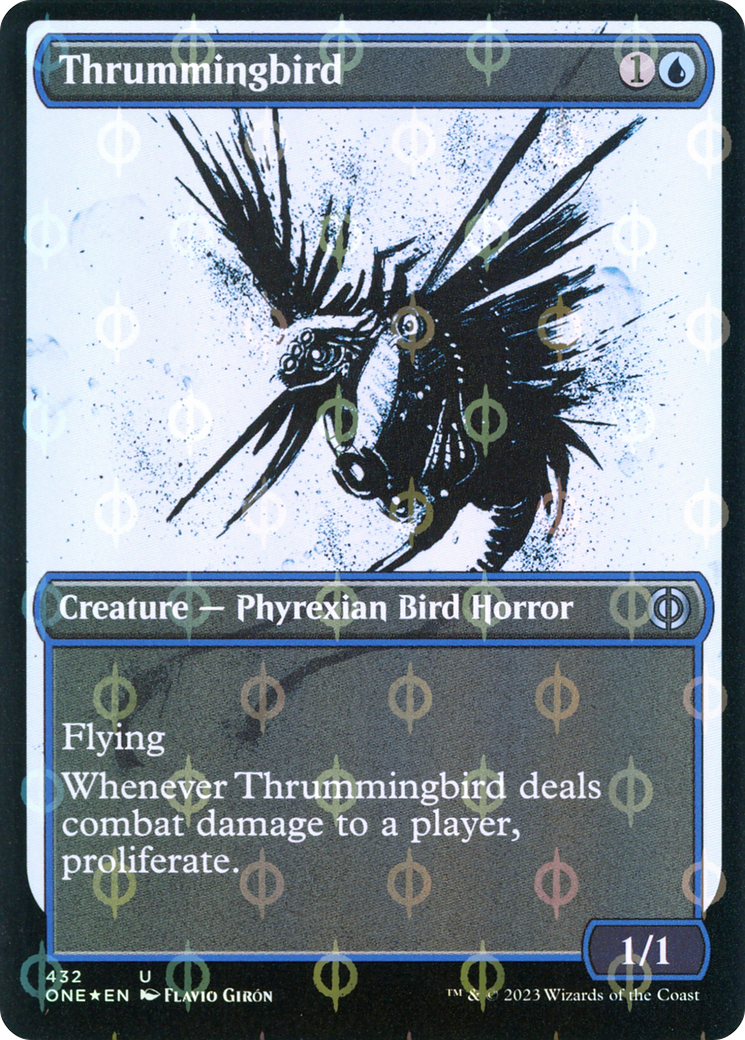 Thrummingbird (Showcase Ichor Step-and-Compleat Foil) [Phyrexia: All Will Be One] | GrognardGamesBatavia