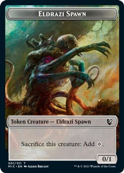 Eldrazi Spawn // Human Soldier Double-Sided Token [Innistrad: Midnight Hunt Commander Tokens] | GrognardGamesBatavia