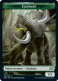 Elephant // Golem Double-Sided Token [Double Masters Tokens] | GrognardGamesBatavia