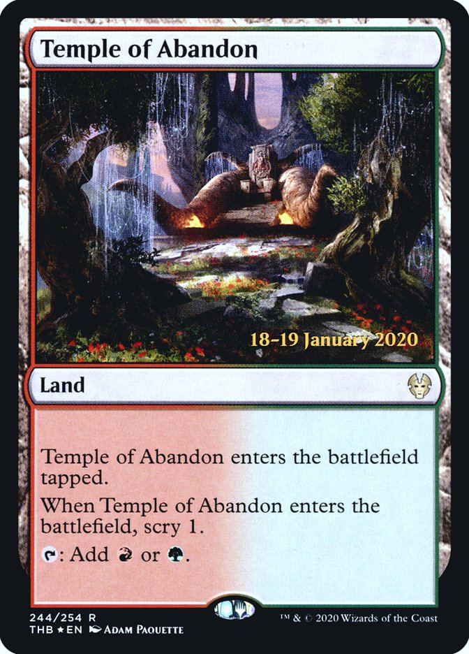 Temple of Abandon [Theros Beyond Death Prerelease Promos] | GrognardGamesBatavia