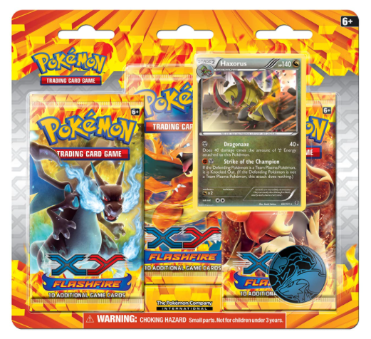 XY: Flashfire - 3-Pack Blister (Haxorus) | GrognardGamesBatavia