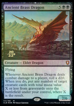 Ancient Brass Dragon [Commander Legends: Battle for Baldur's Gate Prerelease Promos] | GrognardGamesBatavia