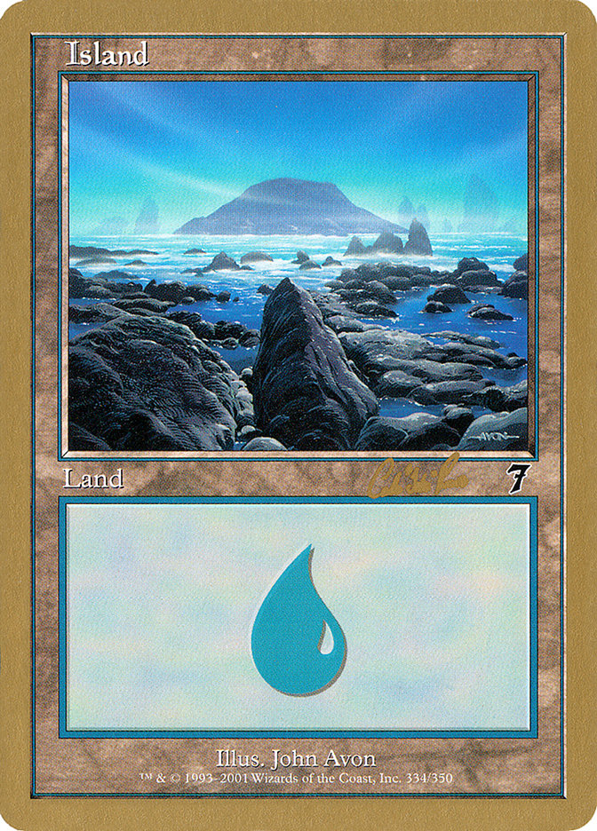 Island (cr334) (Carlos Romao) [World Championship Decks 2002] | GrognardGamesBatavia