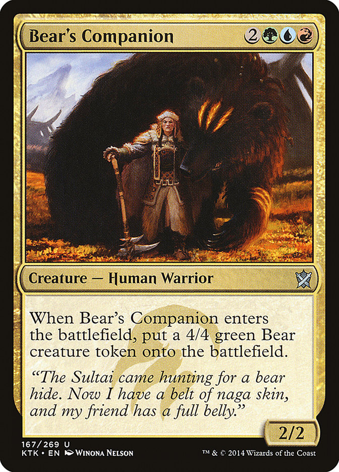 Bear's Companion [Khans of Tarkir] | GrognardGamesBatavia