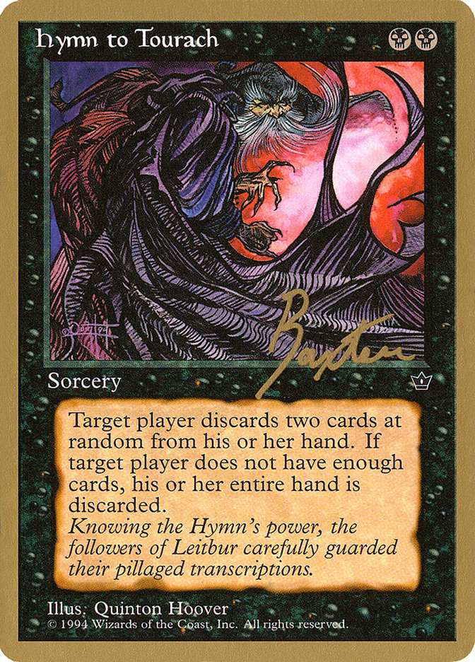 Hymn to Tourach (Cloak) (George Baxter) [Pro Tour Collector Set] | GrognardGamesBatavia