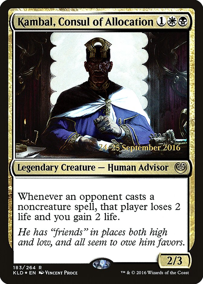 Kambal, Consul of Allocation [Kaladesh Prerelease Promos] | GrognardGamesBatavia