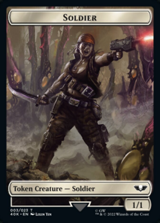 Soldier (003) // Ultramarines Honour Guard Double-Sided Token [Universes Beyond: Warhammer 40,000 Tokens] | GrognardGamesBatavia