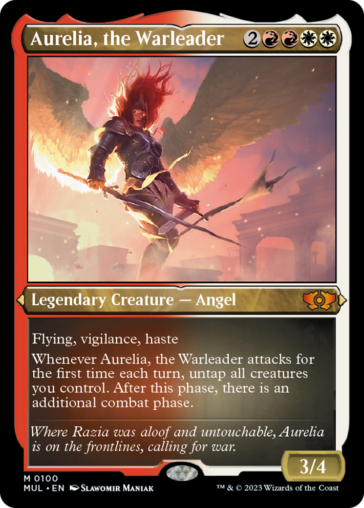 Aurelia, the Warleader (Foil Etched) [Multiverse Legends] | GrognardGamesBatavia