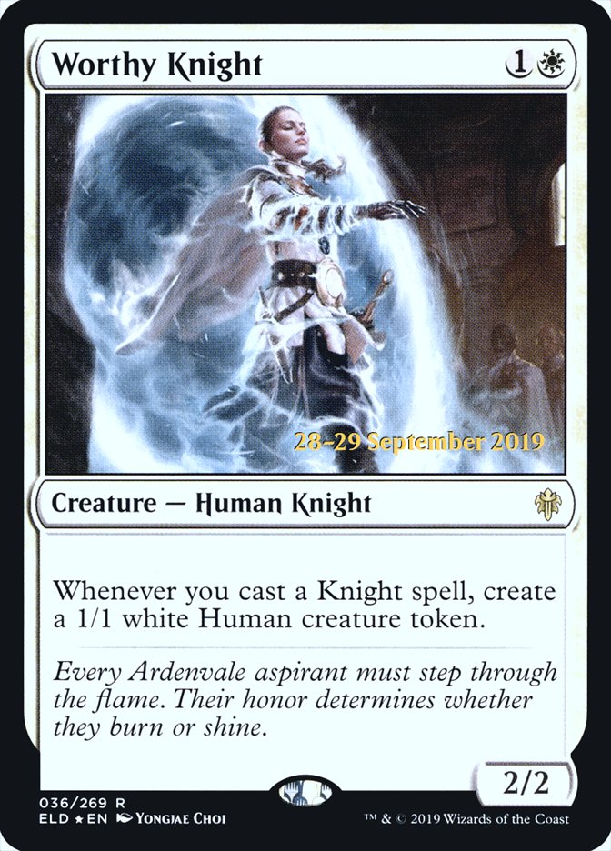 Worthy Knight [Throne of Eldraine Prerelease Promos] | GrognardGamesBatavia