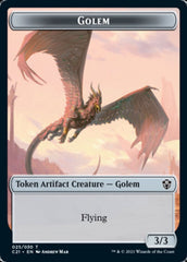 Golem (025) // Thopter Double-Sided Token [Commander 2021 Tokens] | GrognardGamesBatavia