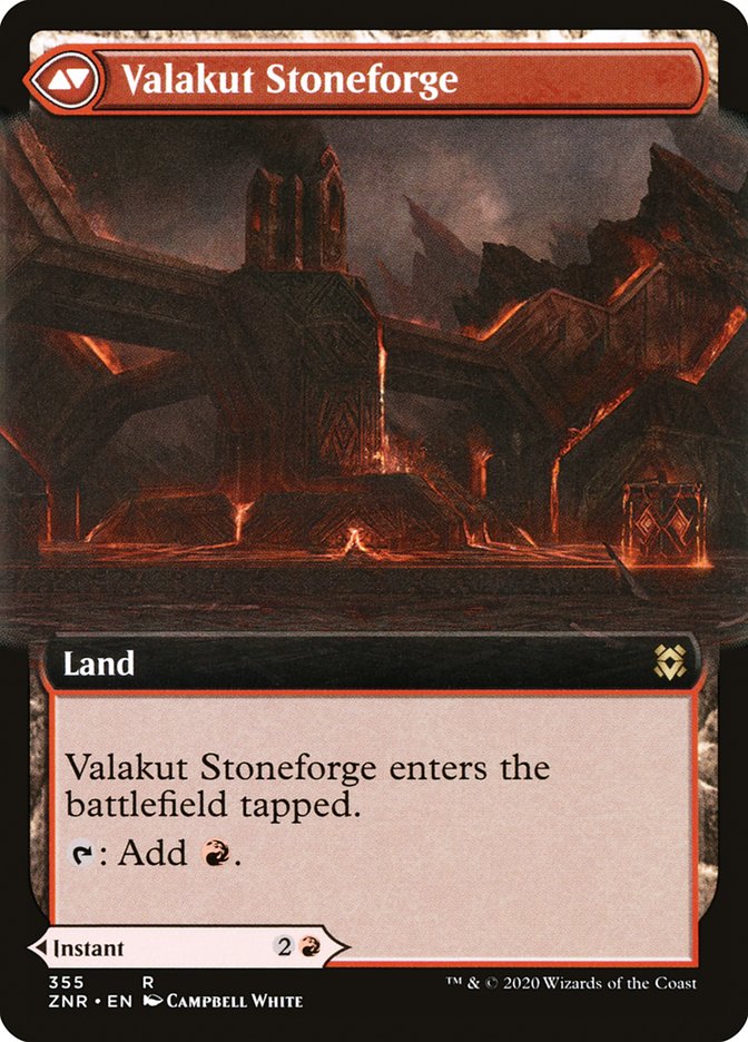 Valakut Awakening // Valakut Stoneforge (Extended Art) [Zendikar Rising] | GrognardGamesBatavia