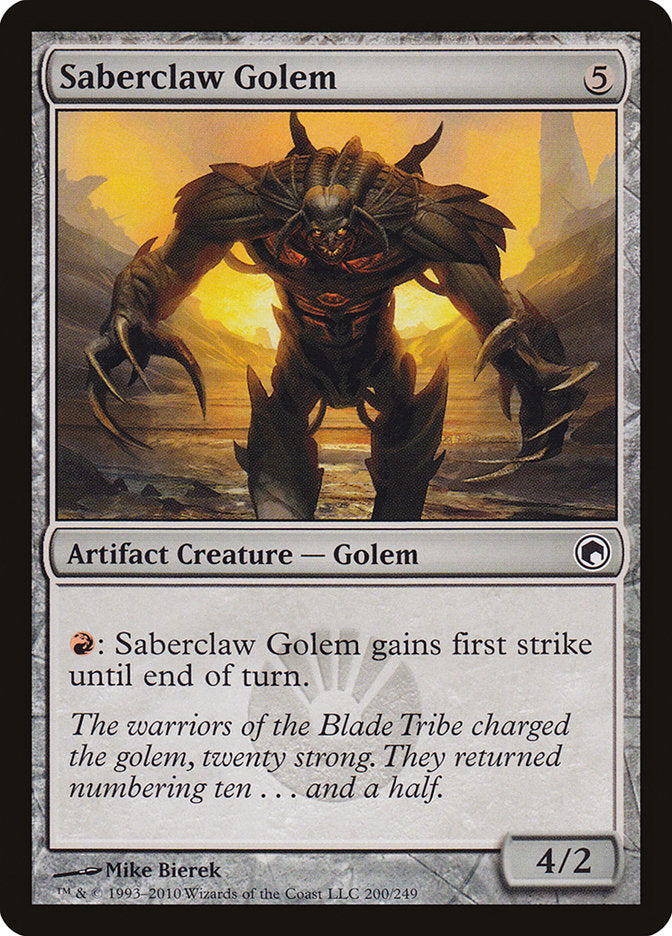 Saberclaw Golem [Scars of Mirrodin] | GrognardGamesBatavia