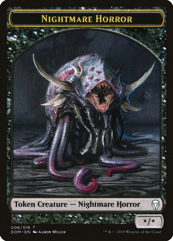 Nightmare Horror Token [Dominaria Tokens] | GrognardGamesBatavia