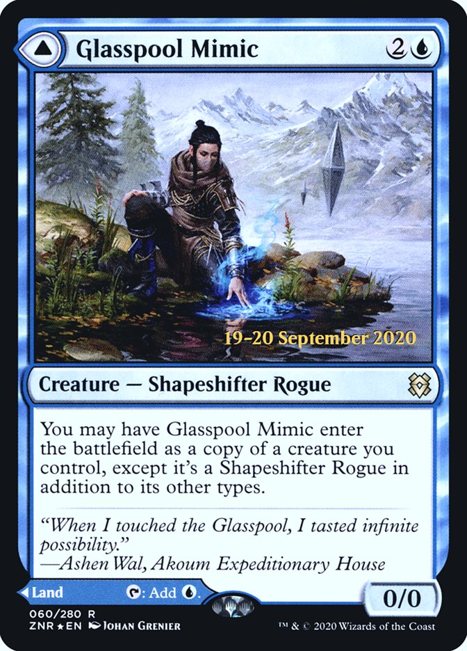 Glasspool Mimic // Glasspool Shore [Zendikar Rising Prerelease Promos] | GrognardGamesBatavia