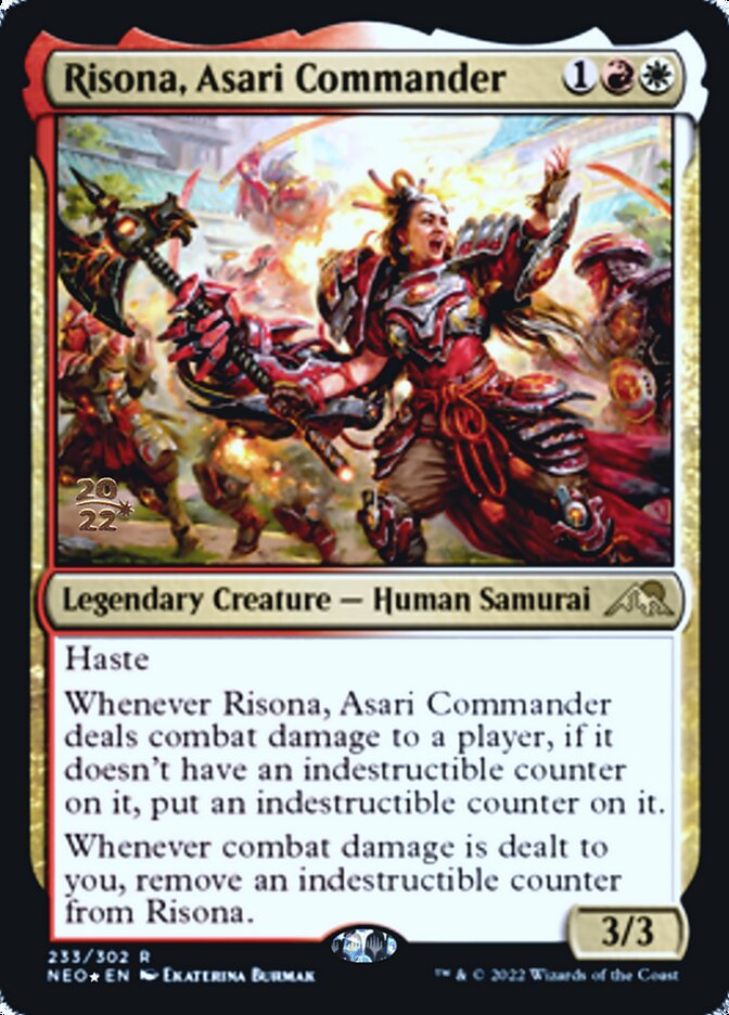 Risona, Asari Commander [Kamigawa: Neon Dynasty Prerelease Promos] | GrognardGamesBatavia
