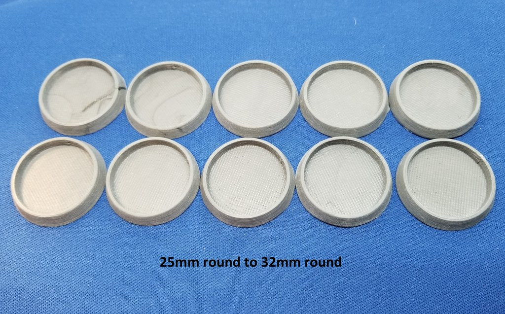 Elrik's Hobbies: Base Converters 10 Round 25mm to 32mm Round | GrognardGamesBatavia