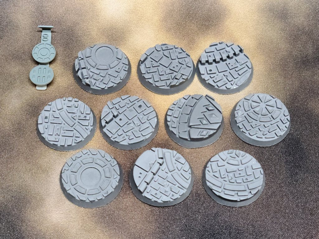 Elrik's Hobbies: Imperial Walkway Bases 25mm 10 Pack | GrognardGamesBatavia