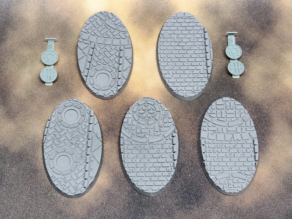 Elrik's Hobbies: Imperial Walkway Bases 5 oval 60x35mm | GrognardGamesBatavia