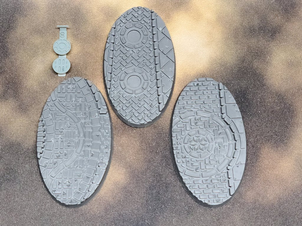 Elrik's Hobbies: Imperial Walkway Bases 3 oval 75x46mm | GrognardGamesBatavia