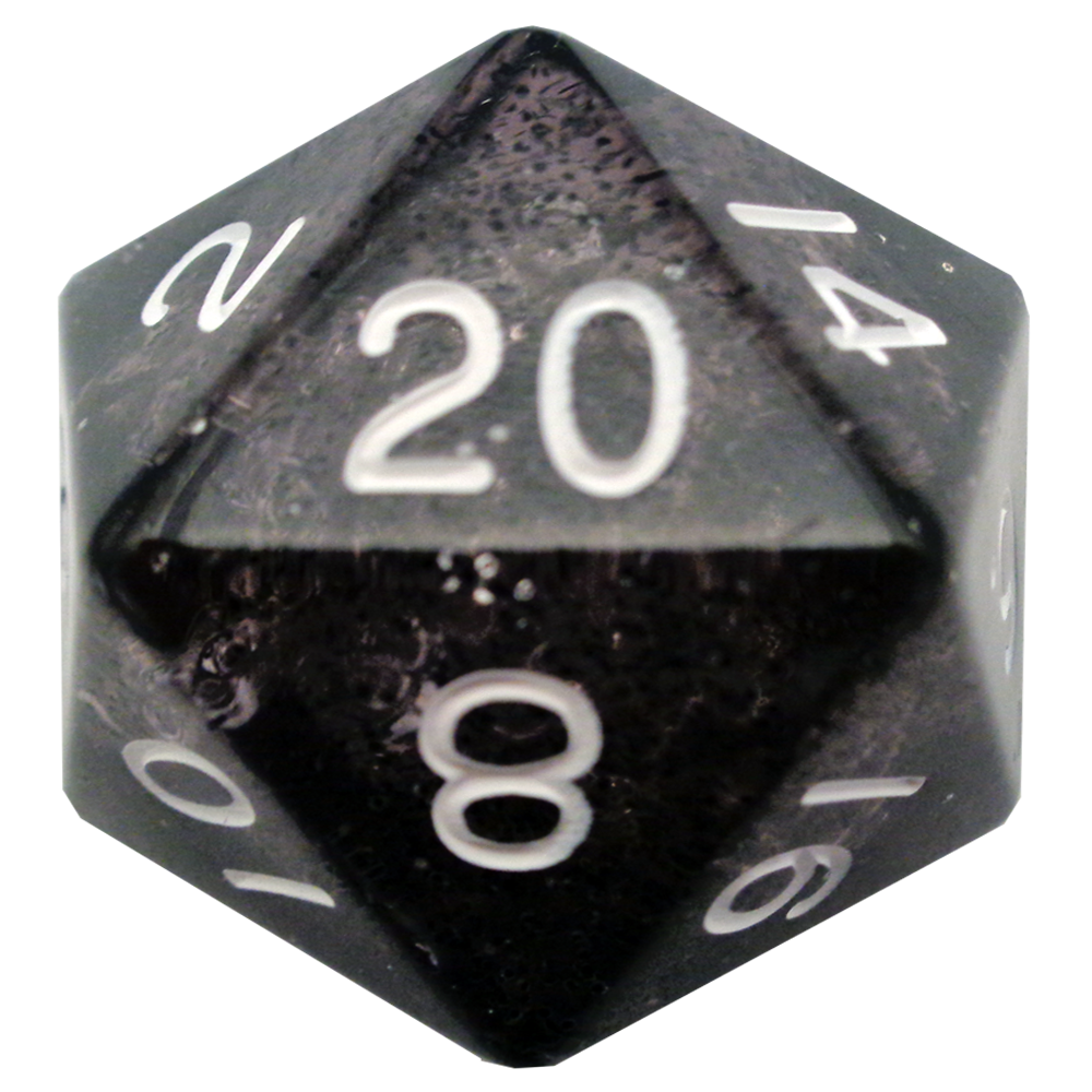 MDG 35mm Acrylic D20 Ethereal Black | GrognardGamesBatavia