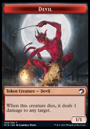 Devil Token [Innistrad: Midnight Hunt Tokens] | GrognardGamesBatavia