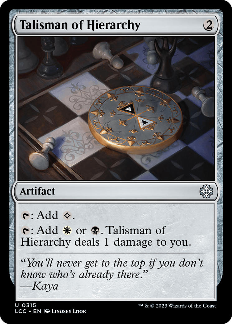 Talisman of Hierarchy [The Lost Caverns of Ixalan Commander] | GrognardGamesBatavia