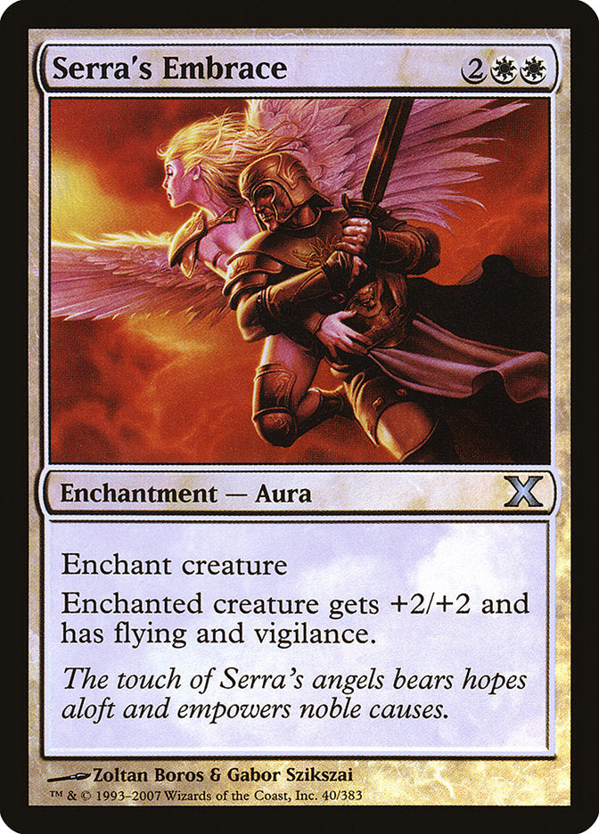 Serra's Embrace (Premium Foil) [Tenth Edition] | GrognardGamesBatavia