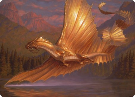 Adult Gold Dragon Art Card [Dungeons & Dragons: Adventures in the Forgotten Realms Art Series] | GrognardGamesBatavia