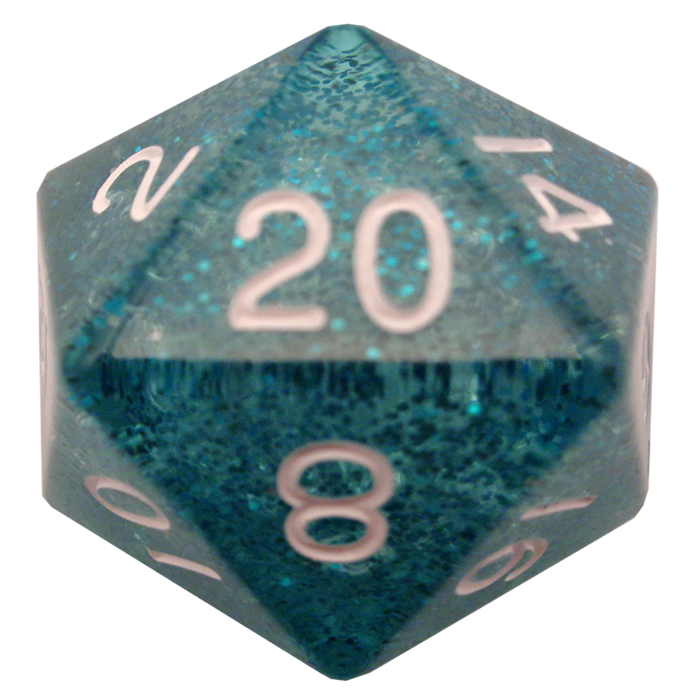 MDG 35mm Acrylic D20 Ethereal Light Blue | GrognardGamesBatavia