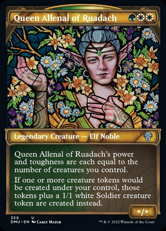 Queen Allenal of Ruadach (Showcase Textured) [Dominaria United] | GrognardGamesBatavia