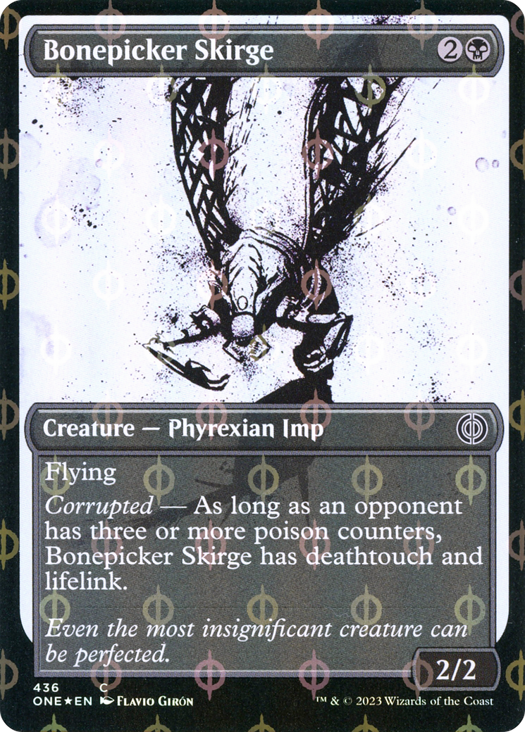 Bonepicker Skirge (Showcase Ichor Step-and-Compleat Foil) [Phyrexia: All Will Be One] | GrognardGamesBatavia