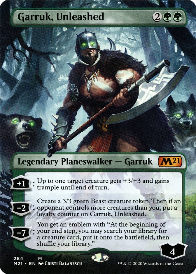 Garruk, Unleashed (Borderless) [Core Set 2021] | GrognardGamesBatavia